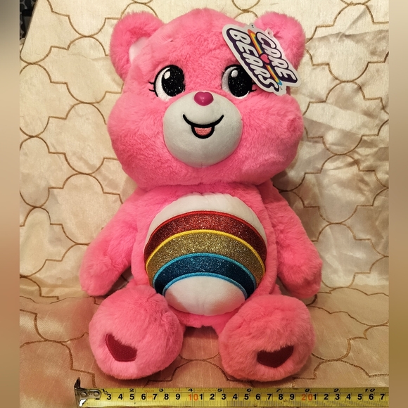 Cheer Bear Care Bear Metallica Rainbow Brand New with Tags by Basic Fun 2021 - Picture 5 of 6
